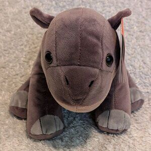 Wild Republic Cuddlekins Mini Pygmy Hippo 8 Inch Plush Figure NWT Moo-Deng